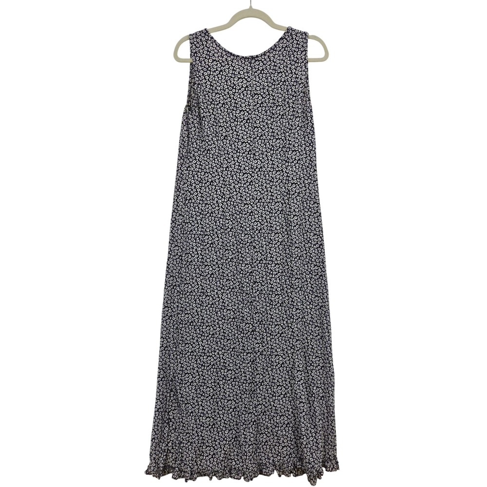 Rabbit Rabbit Rabbit Designs Floral Maxi Dress Purple Black Ruffle Hem Small - Picture 6 of 6